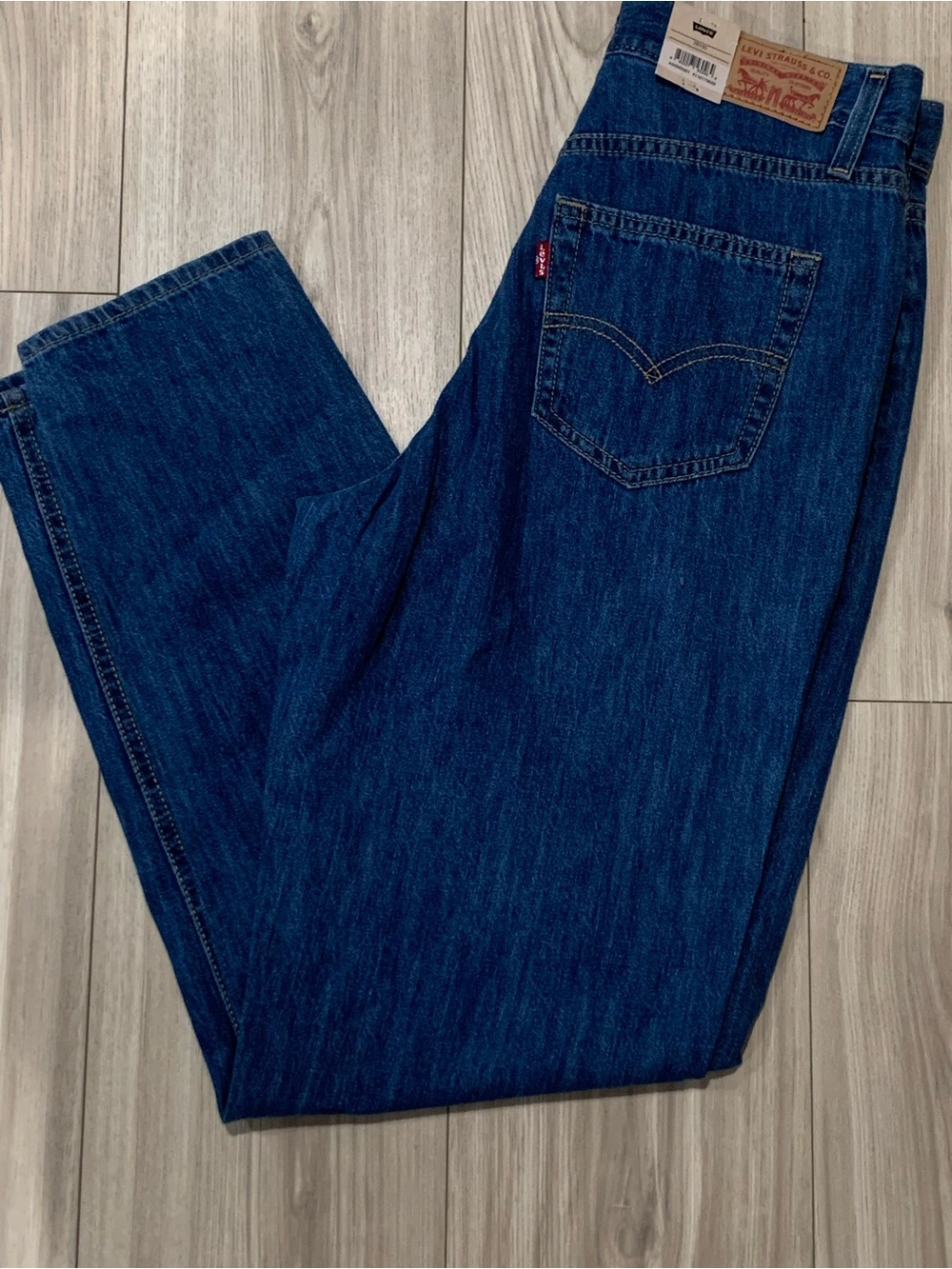 Levi's Womens 1980s mom jeans 28/30 Dark Blue Straight-Leg Jeans